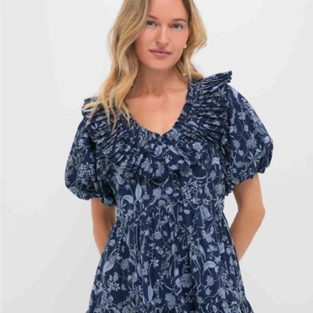 Floral Navy Blue Dress